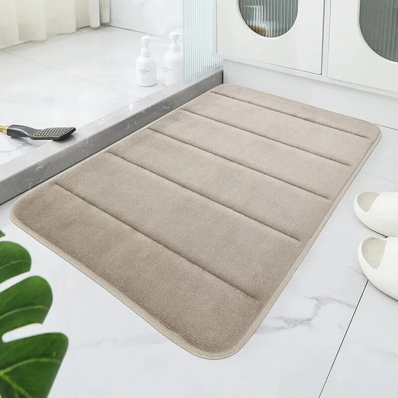 Tapete de Banheiro Luxuoso Super Macio e Antiderrapante 60x40 - Secagem Rápida