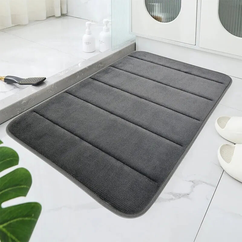 Tapete de Banheiro Luxuoso Super Macio e Antiderrapante 60x40 - Secagem Rápida