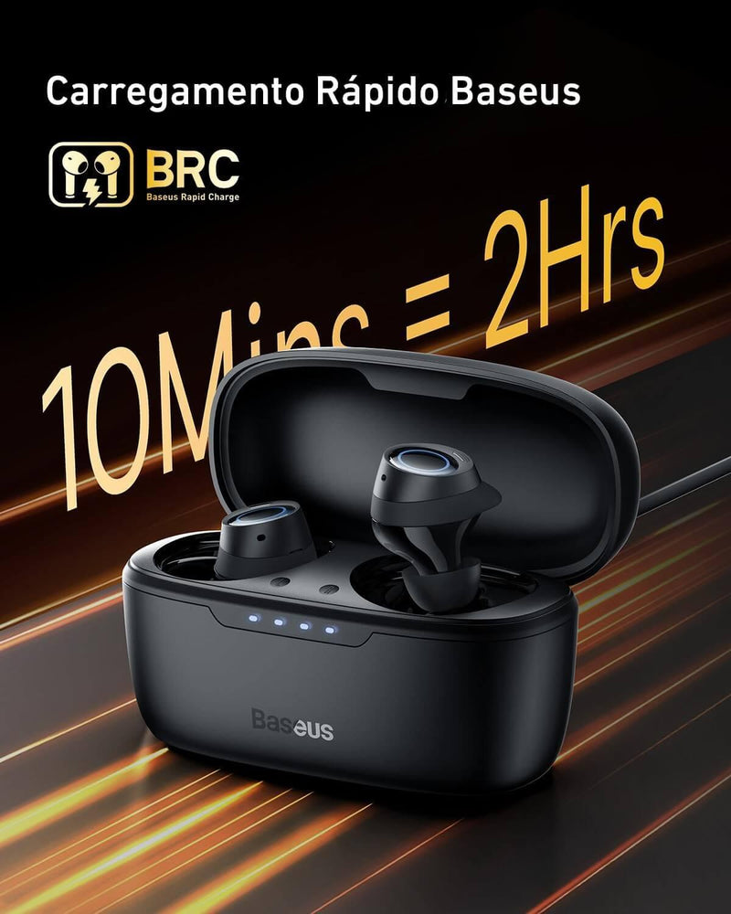 Fone Baseus ma10 - Cancelamento de Ruído,Proteção IPX06 a Prova de Água