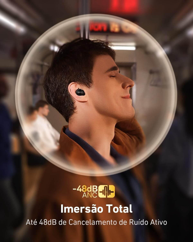 Fone Baseus ma10 - Cancelamento de Ruído,Proteção IPX06 a Prova de Água