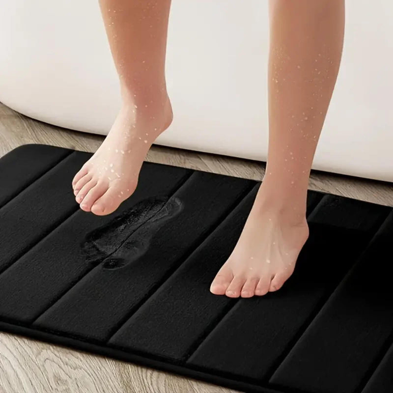 Tapete de Banheiro Luxuoso Super Macio e Antiderrapante 60x40 - Secagem Rápida