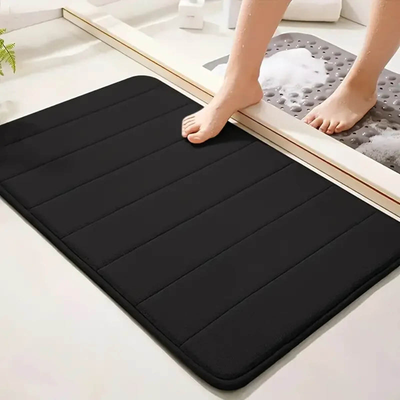 Tapete de Banheiro Luxuoso Super Macio e Antiderrapante 60x40 - Secagem Rápida
